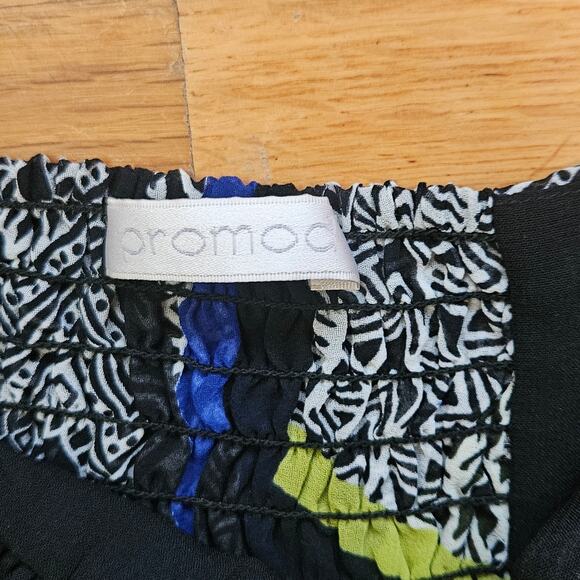 Promod‎ Halter Maxi Dress Size S Boho Smocked Festival Summer - Picture 6 of 11